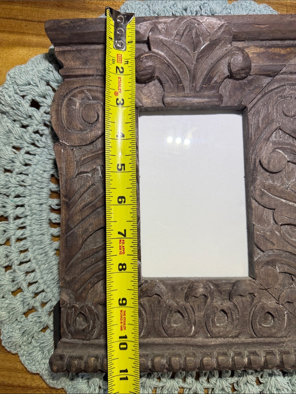 Carved Wood Ornate Mirror Frame - Picture 2 of 4